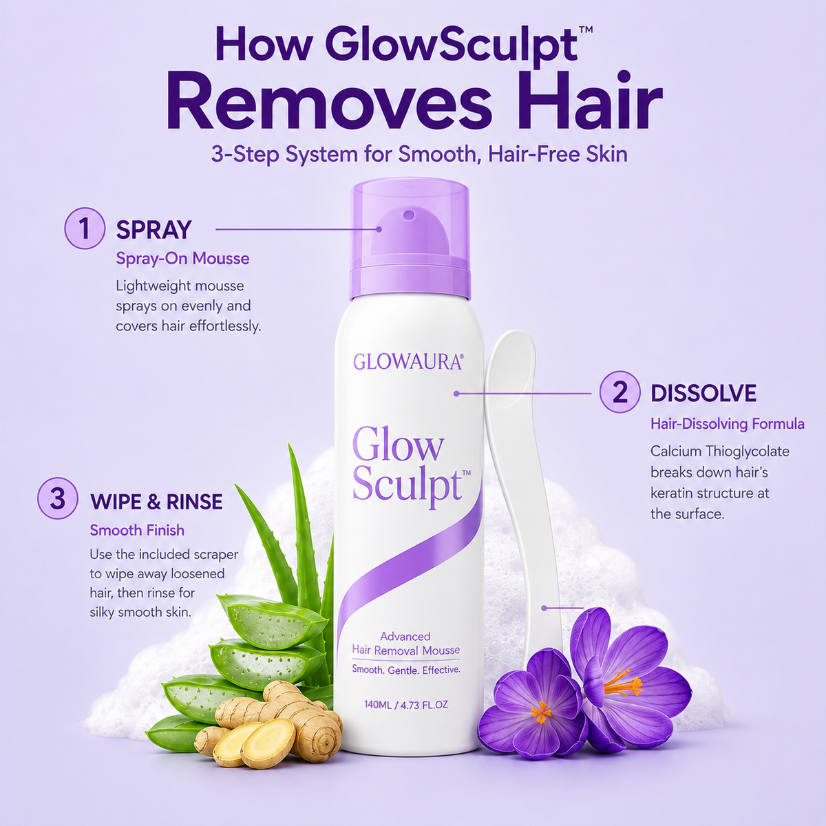 GlowSculpt - Advanced Hair Removal Mousse