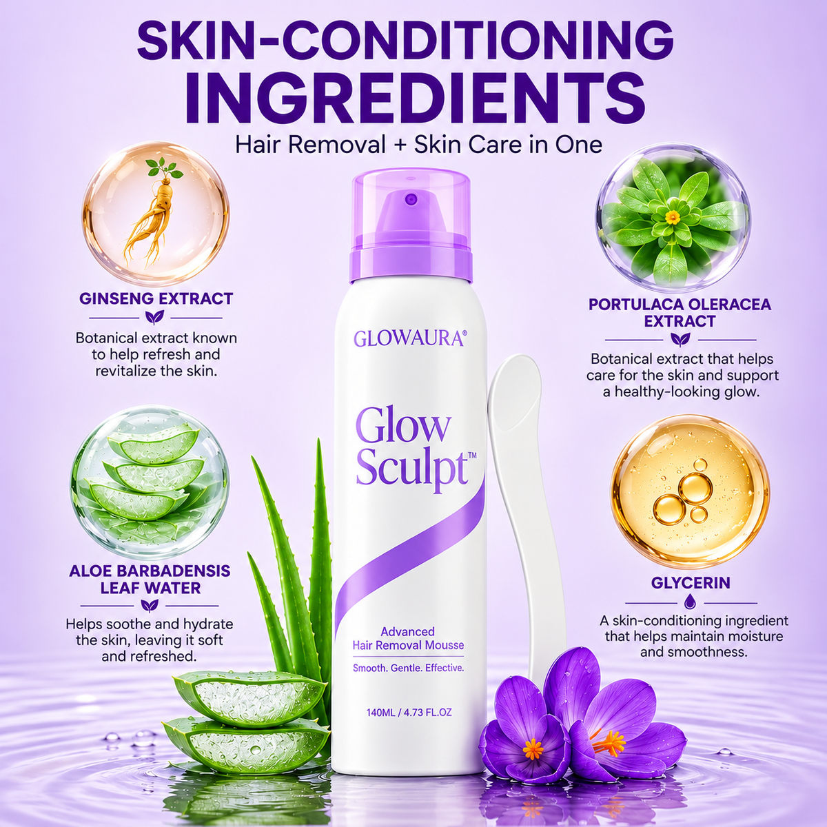 GlowSculpt - Advanced Hair Removal Mousse