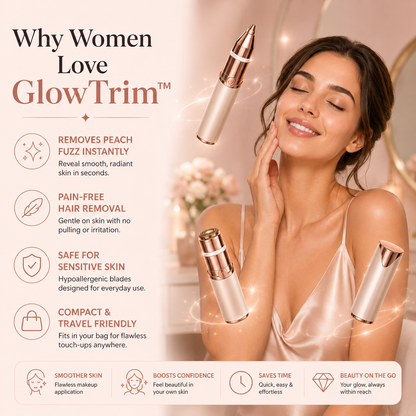 GlowTrim – 2-in-1 Eyebrow & Facial Hair Trimmer
