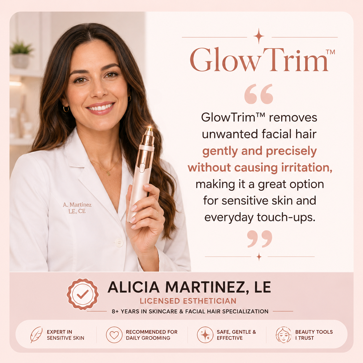 GlowTrim – 2-in-1 Eyebrow & Facial Hair Trimmer