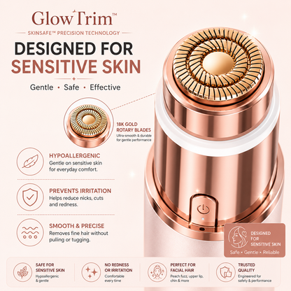 GlowTrim – 2-in-1 Eyebrow & Facial Hair Trimmer