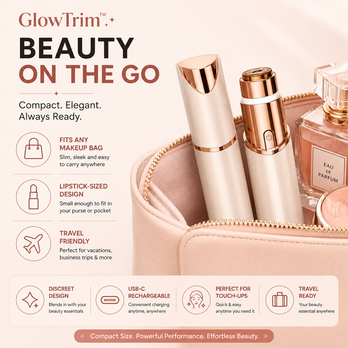 GlowTrim – 2-in-1 Eyebrow & Facial Hair Trimmer