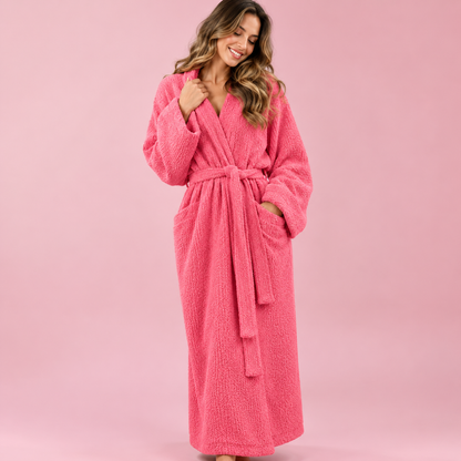 Velora™ - Double-Sided Plush Wrap Robe