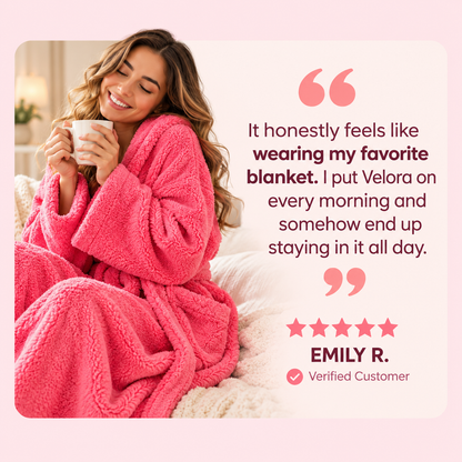 Velora™ - Double-Sided Plush Wrap Robe
