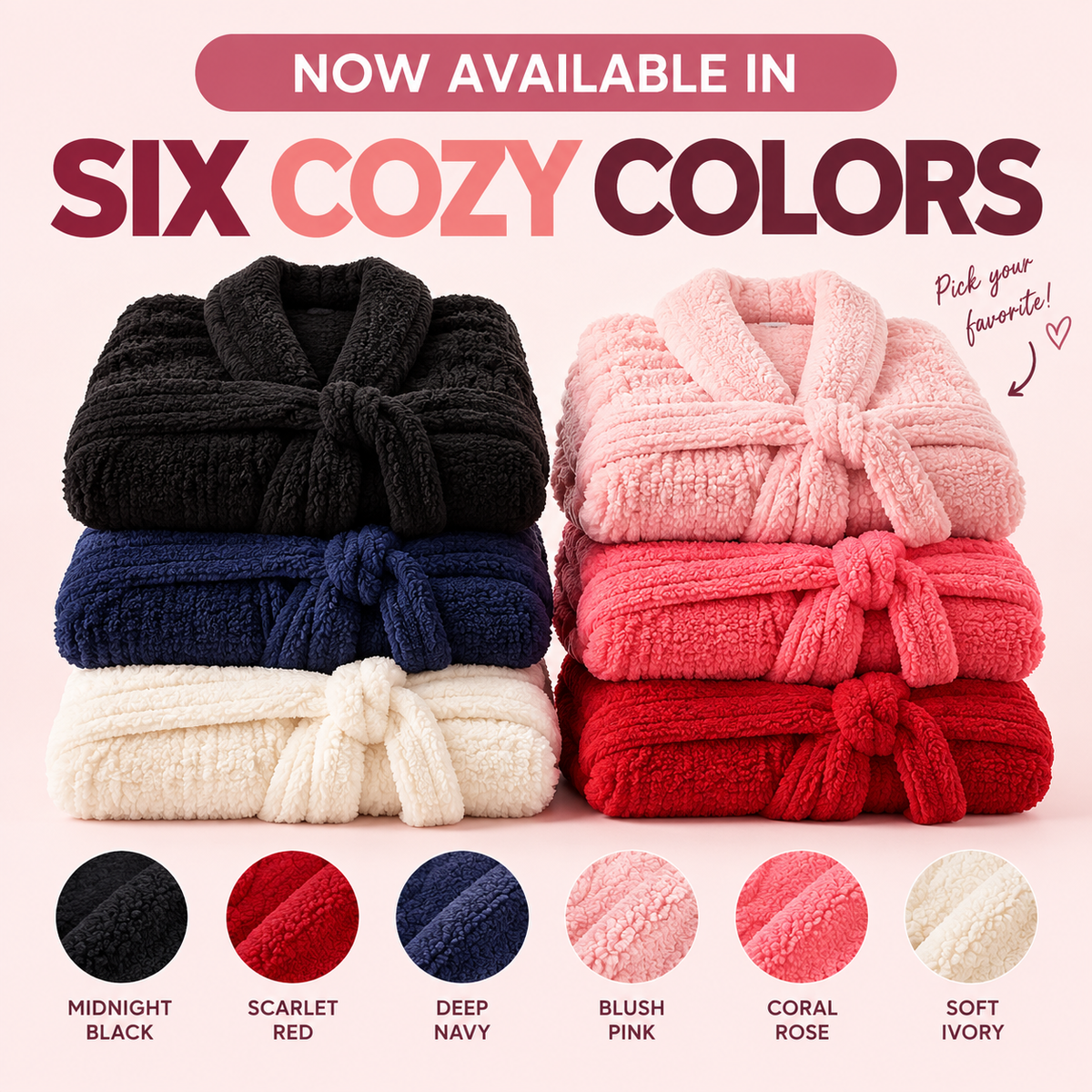 Velora™ - Double-Sided Plush Wrap Robe