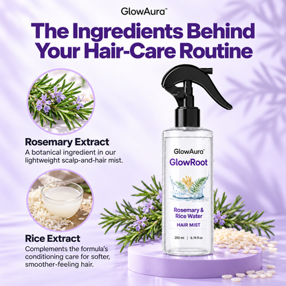 GlowRoot™ - Rosemary & Rice Water Hair Mist