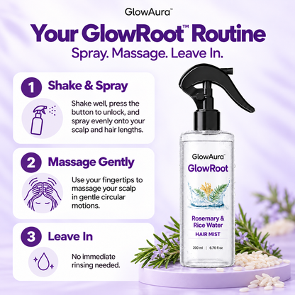 GlowRoot™ - Rosemary & Rice Water Hair Mist